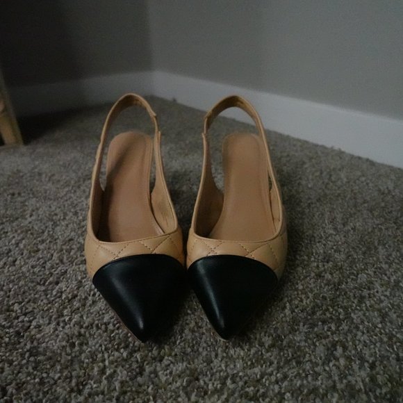 JustFab Edith Quilted Sling-Back Pumps - Size 11 - Picture 8 of 11